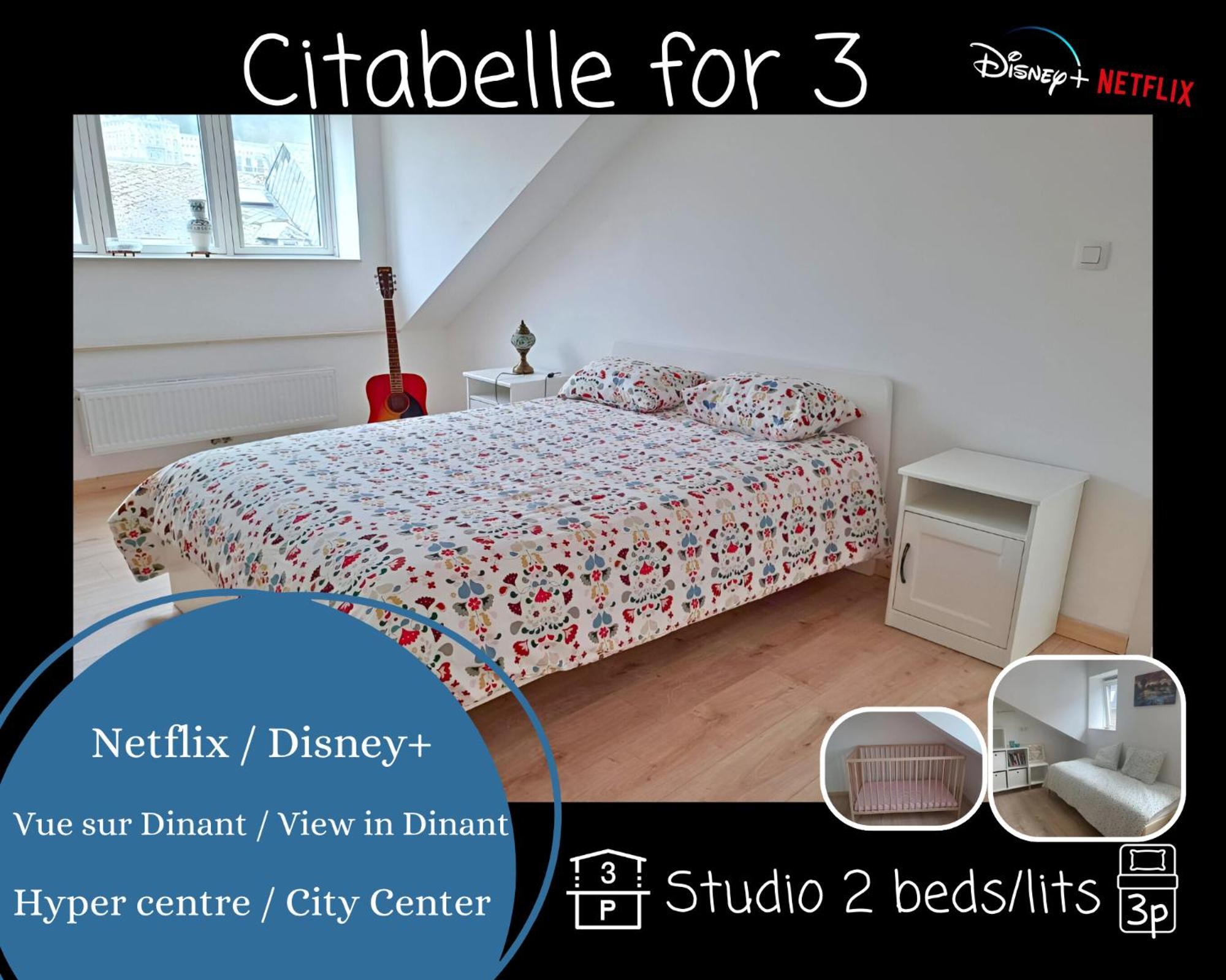 O Reflets - Citabelle For 3 - Studio 2 Beds View "Citadelle" Dinant Exteriör bild